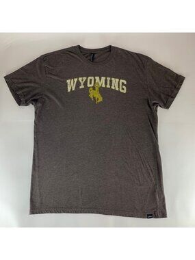 Wyoming Cowboys NCAA Brown Techstyles Short Sleeve Crewneck Shirt Mens XL